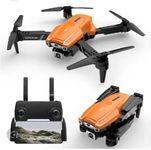 Dawdels enterprise Drone with 4K Camera WiFi FPV 1080P HD Dual Foldable RC Drone Altitude Hold Headless Mode Visual Positioning Auto Return App Control Multicolor (DK -JS2)