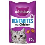 WHISKAS Dentabites Cat Treats with Chicken 50g