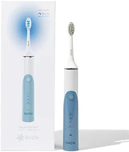 SNOW LED Electric Toothbrush - Rechargeable Electronic Brush for Adults - Sonic Technology w/LED Light Whitening & Cleaning Powered w/Sonic Technology for Oral Routine - Mediterranean Sky Blue