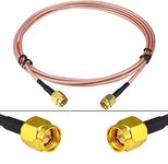 NETBOON RF Coaxial Coax Cable RG316 Assembly SMA Male to SMA Male Plug Connector Antenna Extender Cable Adapter Jumper - 1METER(Gold)