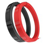 Gruiqrd 14 Gauge silicone Wire, 14AWG Electrical Cable 5M [2.5m Black and 2.5m Red], Flexible 400 Strands 0.08 mm of Tinned Copper High Temperature Wire for RC Car, Marine, Airplane Battery, etc