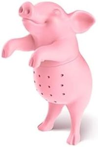 Genuine Fred, HOT BELLY, Pig Reusable Silicone Tea Infuser, Pink, Fun Gift for Tea Lovers, Clever Kitchen Gadget