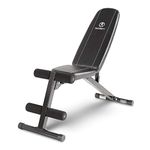 Marcy Multi-Position Workout Utility Bench for Home Gym Weightlifting and Strength Training SB-10115, Black