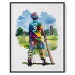 Personalised Cricket Player Gift, Add Name/Age on Cricket Shirt, Choose Helmet, Cricket Ball or Bat styles, Custom Gifts for Boys/Girls birthday.