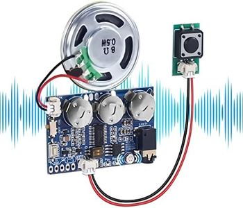 Icstation Sound Module, Recordable Voice Module 17 Minutes Voice Recording Module Sound Recordable Button Voice Playback Module Support MIC PC Phone Recording for Birthday Halloween DIY Greeting Card