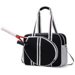 SPOENGRU Pickleball Bag, Tennis Bag, Tennis Racket Shoulder Bag, Large Tennis Tote Bag with Zipper & Adjustable Shoulder Strap for Tennis Racquet, Sport Tote for Women Men