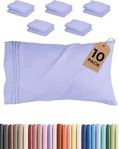 King Pillow Cases Set of 10 - Ultra Soft Hotel Quality Pillowcase Covers - Comfy & Wrinkle Free - Shrink, Stain and Fade Resistant - Soft, Machine Washable Pillow Protectors - 10 Piece Set - Lavender