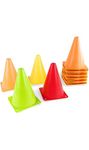 Cabrio 6 inch Plastic Cone Marker Set for Field Marking Equipment Football Training Saucer Cone Cricket Training Agility Cones (Pack of 12)(12)