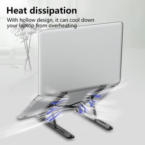 Tonmom Adjustable Laptop Stand – Black Ergonomic Portable Riser