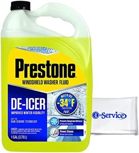 Prestone AS253 De-Icer Windshield Washer Fluid, Freeze Protection up to -34°F, 1 Gallon with Number 1 in Service Tissue Pack