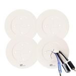 Wire Hiders for TV on Wall, 3in White in Wall Cable Management kit, YCLYC Cable Hider Wall Grommets for Cables, Wire Hider Wall to Install Includes 4 Pass Brackets and 1 Hole Saw Drill