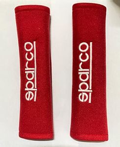 AUTO MT PLAIN RED JDM DRIFTING SPORTS Sparco Car Seat Belt Shoulder Pads