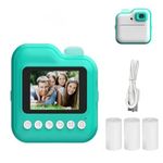 MANVI Instant Print Camera for Kids, 48 MP Print Camera for Boys & Girls, 1080P Video Recoding Camera with 3 Printing Rolls (Instant Camera Blue)