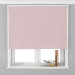 Riva Home Twilight Blackout Roller Blind, Polyester, Blush, 61cm width x 162 cm drop (24" x 64" inches)