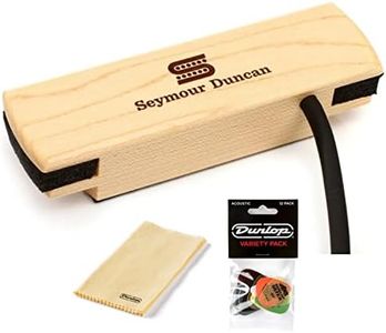 Seymour Duncan Woody HC Hum-Canceling Soundhole Pickup, Maple - Bundled with Dunlop Acoustic Pick Pack and Cleaning Cloth