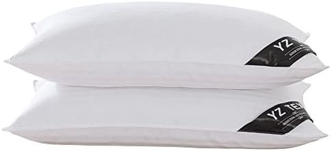 YZTEX 2 Pack Goose Feather and Down Pillows 100% Cotton Shell Soft Hotel Quality Pillows(40% Down)