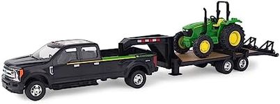 ERTL 1:32 Scale Ford F350 Pickup and John Deere Tractor Set - Includes Pickup, Tractor and Gooseneck Trailer - 17.25 x 3.2 x 4.5 inches - Ages 3+