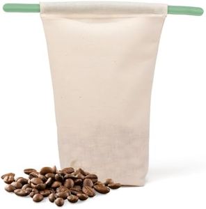 Food Huggers Sustainable Coffee Storage| Bulk Bean Bag | Eco-Friendly, Zero-Waste | BPA-Free, Dishwasher Safe Silicone | Ideal for Groceries, Food | Reusable, Large (1pc)