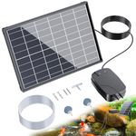 Biling 8W Solar Pond Aerator, Solar Pond Air Pump for Outdoor Fish Ponds with 4400mAh Battery, 3 Modes 2 Air Stone for Pond Oxygenator for Backyard Koi Hydroponic Aquaculture