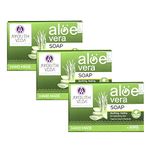 Ayouthveda Aloe Vera Bathing Bar for Nourishes & Hydrate the Skin (Pack of 3, 125g each)