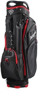Axglo Golf Cart Bag | Golf Bag | A181 Lightweight 14 Full Length Dividers | Shoulder Straps |Multiple Pockets (Black)