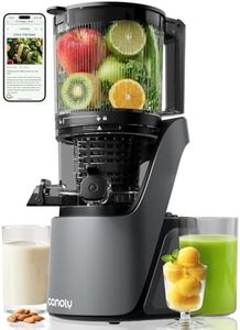 Canoly Cold Press Juicer – 6" Extra-Wide Feed Chute with Dual-Strainers (Juice & Sorbet), Powerful AC Brushless Motor, Self-Precut System, Juicer Machines with BPA-Free (Space Gray)