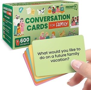 Prompta 600 Conversation Cards for Families – Fun Convo Starters Card Game for Adults and Children – Road Trip Must Have Travel Activity to Get to Know Your Family – Kids Dinner Time