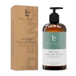 Peppermint Tea Tree Body Wash - Organic Body Wash, Natural Body Wash for Women & Mens Body Wash Tea Tree Soap, Shower Gel Body Wash For Men, Tea Tree Oil Body Wash Organic, Body Wash with Pump