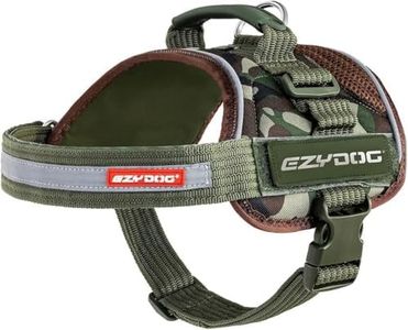 EzyDog Convert Harness - Dog Harness for Small, Medium and Large Dogs, Easy to Fit, Utility Dog Vest, Anti Roll Design, Reflective, Magnetic Handle (S, Green Camo)
