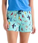 Little Blue House Women's Pajama Shorts, Backyard Birds, Medium