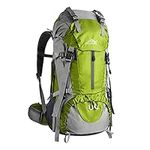 DADAYIYO 50L Hiking Backpack Lightweight Water Resistant,Mountain Climbing Camping Outdoor Sport Daypack Bag with Rain Cover (Green)