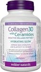 Webber Naturals Collagen30 with Ceramides, Bioactive Collagen Peptides, 120 Tablets, Hydrating Glow, Helps Improve Skin Hydration, Elasticity & Smoothness