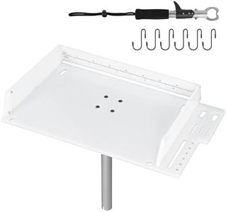 BENEHIKE Bait Cutting Board for Boat, Bait Table Filet Board with Separate Tool Slots, 360° Adjustable Rod Holder Fishing Fillet Table with Scale, Extended Boat Fish Cleaning Table