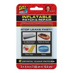 Flex Seal Inflatable Patch and Repair Kit for Fixing Air Mattresses, Rafts & Floats, Pool Toys, and Pools - Kit Includes (2) Crystal Clear Patches 3 in. x 4 in. (7.65 cm x 10.2 cm)