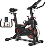 Yaheetech Exercise Bike Indoor Cycling Stationary Bike Exercise Bikes for Home Use with Flywheel, Comfortable Seat Cushion, LCD Display, 110kg Weight Capacity, Home Exercise Workout Equipment