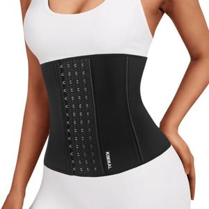 KIMIKAL Corset Waist Trainer Waist Cincher Shapewear Fajas Colombianas Waist Trimmer Tummy Control Women, Black, Medium