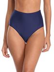 RELLECIGA Women's High Waisted Swimsuit Bottom Tummy Control Swimsuit Bottom (Medium, Navy Blue)