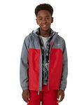 Eddie Bauer Boys' Rain Jacket - Lone Peak Waterproof 3-in-1 Insulated Windbreaker Coat with Removable Fleece Lining (5-20), Crimson, Medium