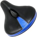 Laxzo ® Comfort Bike Seat - Most Comfortable Extra Wide Soft Wide Big Bum Saddle Seat for Men Women Senior, Universal Fit for Cruiser, Stationary, Spin Bikes & Outdoor Cycling