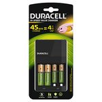 Duracell Value Charger AA Charger CEF14 EV with 2 x AA & 2 x AAA Rechargeable Batteries