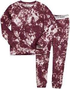 VAENAIT BABY Kids Boys 100% Cotton Sleepwear Pajamas 2pcs Set Prism Burgundy XS