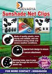 DEVASYA Clip for Fixing Net Cover in Place | Shade Cloth Plastic Clips | Netting Clips for Greenhouse Garden Anti Bird Netting Agricultural Sunshade Fabric Accessories (100 Piece)