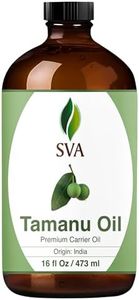 SVA Tamanu Seed Oil - 16 Fl Oz – 100% Natural Cold Pressed Tamanu Oil - for Face, Skin Care, Hair Care, Scalp Massage & Body Massage – Carrier Oil