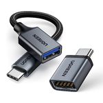 UGREEN USB C to USB Adapter 2 Pack, USB-C Male to USB 3.0 Female Adapter Thunderbolt 4/3 to USB Female Adapter OTG Compatible with MacBook Pro 2022/Air 2022 iMac iPad Pro/Mini 6 and More, Black