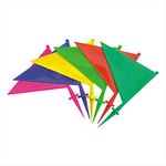 KITSAWS Sports Boundary Flag for Marking (Multicolour) - Set of 10 | Cricket Field Marker