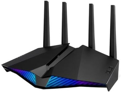 ASUS RT-AX82U 5400 Dual Band + Wi-Fi 6 Gaming Router,PS5 Compatible,up to 2000 sq ft & 30+ devices,Mobile Game Mode, ASUS AURA RGB,Lifetime Free Internet Security,Mesh Wi-Fi support, gaming port,black