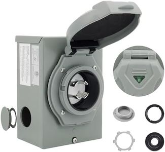 SVNR 30 Amp Generator Inlet Box, NEMA L14-30P Generator Transfer Switch for 4 Prong Power Cord, 125/250 Volt, 7500 Watts, RV Outdoor Use, Weatherproof ETL Listed