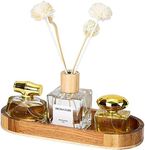 MERVAGIN Acacia Wood Bathroom Vanity Tray - Small Decorative Organizer for Kitchen Counter, Toilet Tank, and Dresser Top - Candle and Perfume Tray for Home Decoration (Acacia)