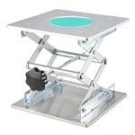 BOOMSTART Lab Jack Stand 200 x 200mm Stainless Steel Laboratory Support Jack Platform 8 x 8 inch Lab Lift Stand Table, Expandable Lift Lab Scissors Jack, Support Weight 15KG