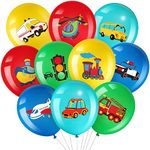 40 Pack Transportation Party Balloons Decorations Traffic Balloons Vehicle Latex Balloons Transport Party Supplies for Boys Kids Baby Shower Birthday Decoration